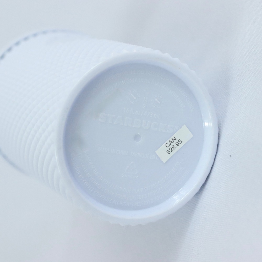 Starbucks Spring 2024 White Studded Bling Cold Cup Tumbler 16oz - Picture 5 of 6